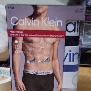 Calvin Klein Men's Microfiber Boxer Briefs - Black and Blue